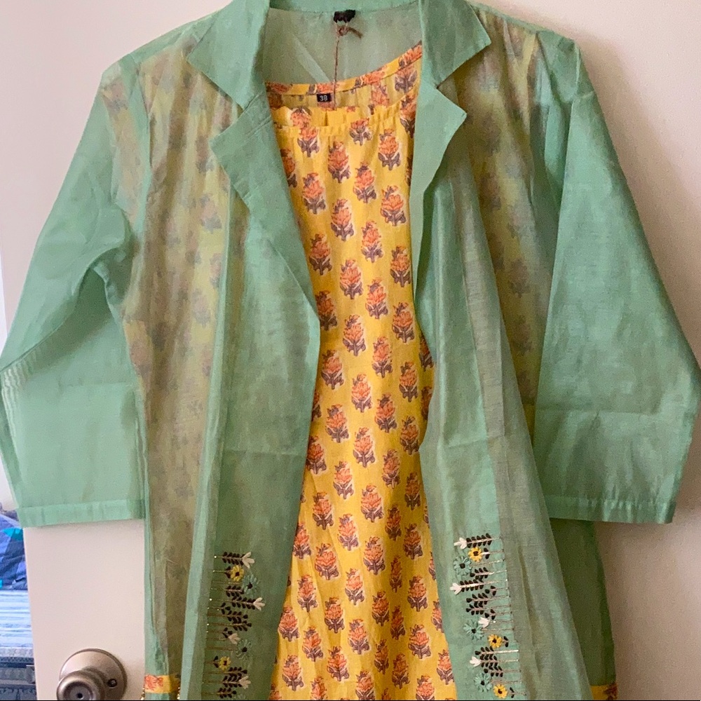 Cotton new pattern over size coat dress